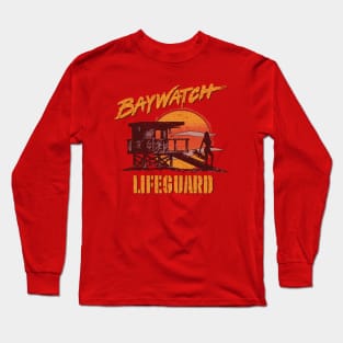 Vintage Baywatch Lifeguard Sunset 1989 Long Sleeve T-Shirt